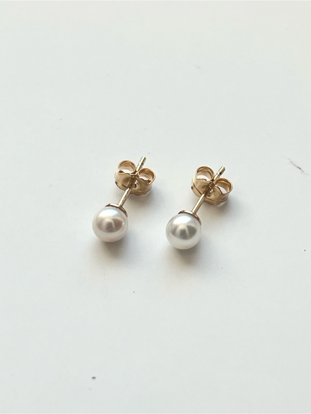 Elegant 14K Gold Filled and Real Genuine Pearl Stud Earrings